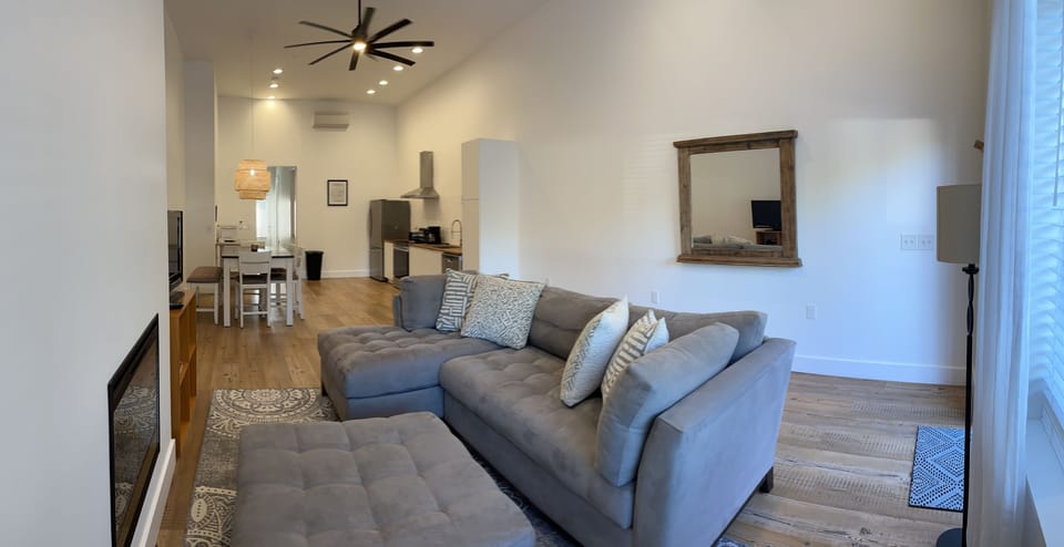Open Living and kitchen area. 