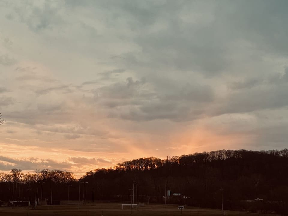 Morning magic from the front porch—grateful for the little things ☀️