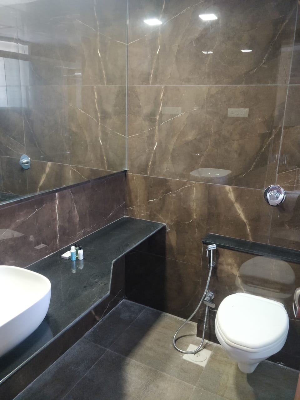 Deluxe Double Room with Balcony | Bathroom | Shower, free toiletries, shampoo