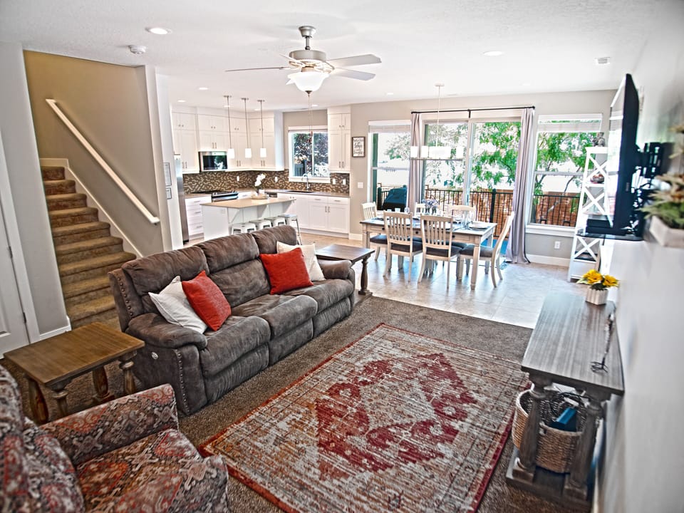 Family Area with 65 inch Smart LED TV which is Netflix and Apple TV Supported