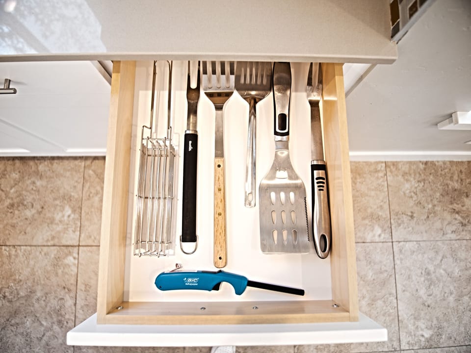 Fully stocked and equipped kitchen