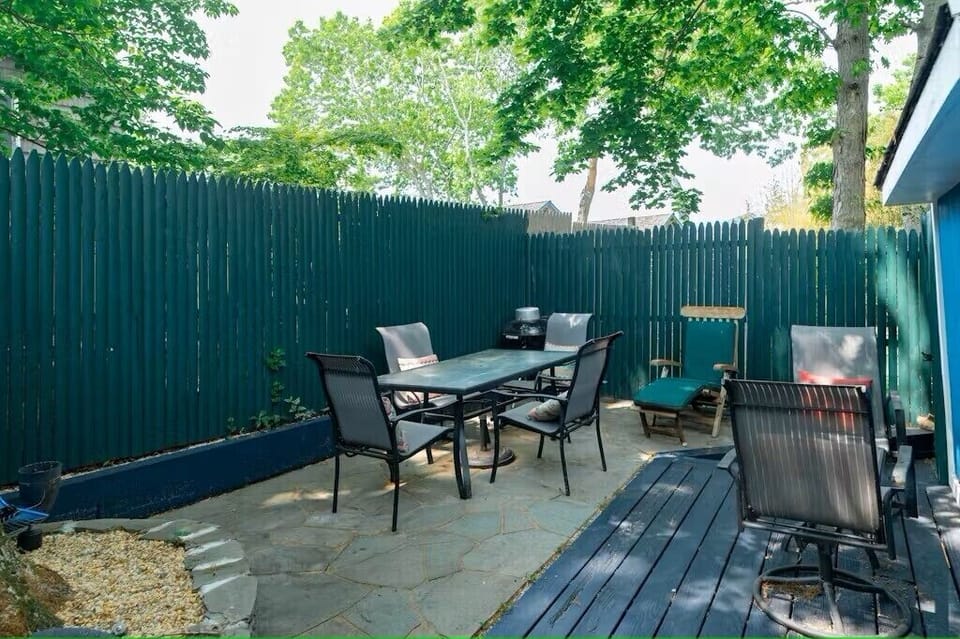 backyard dining space