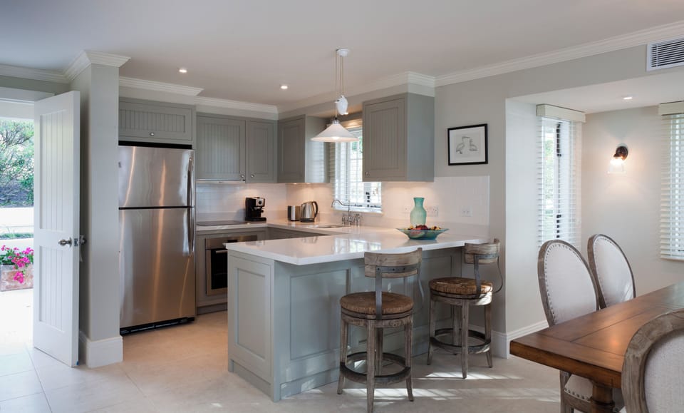 Villa, 3 Bedrooms (Pelican House) | Minibar, in-room safe, desk, laptop workspace
