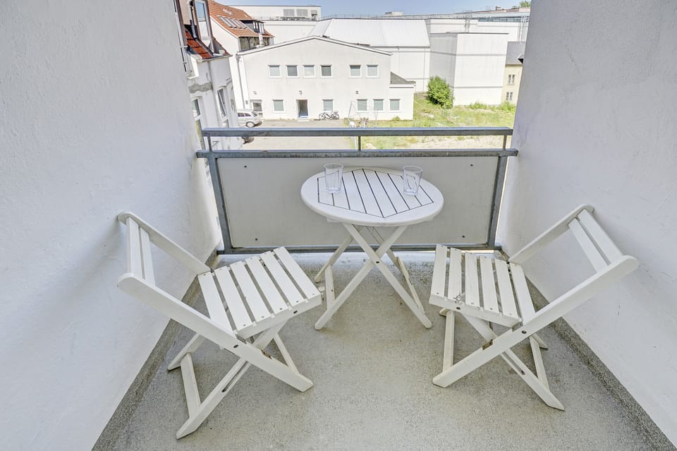 Balcony with comfortable seating area