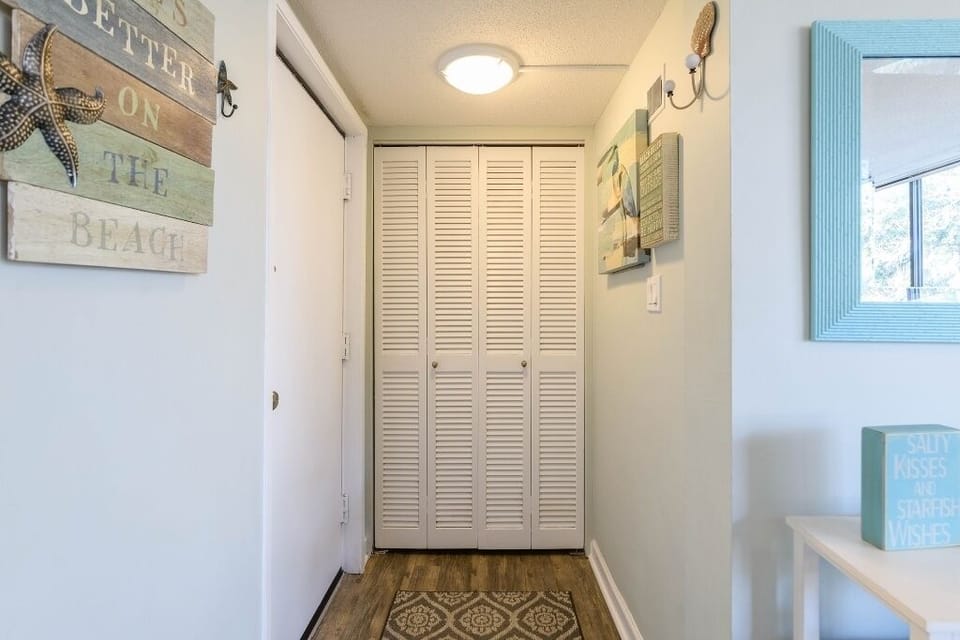 Large storage closet full of beach gear and games