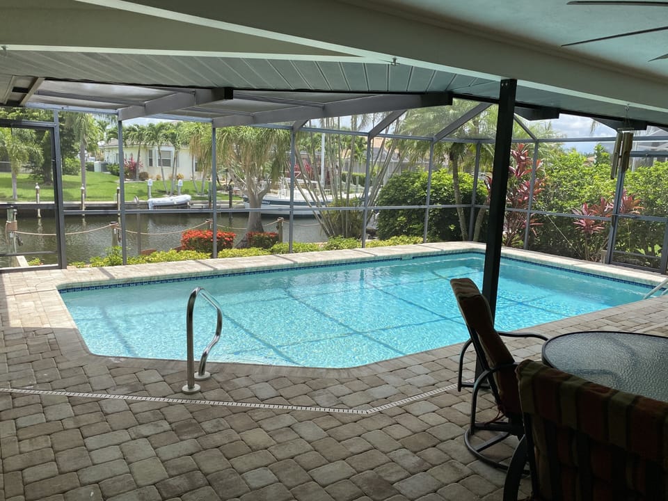 Heated pool.