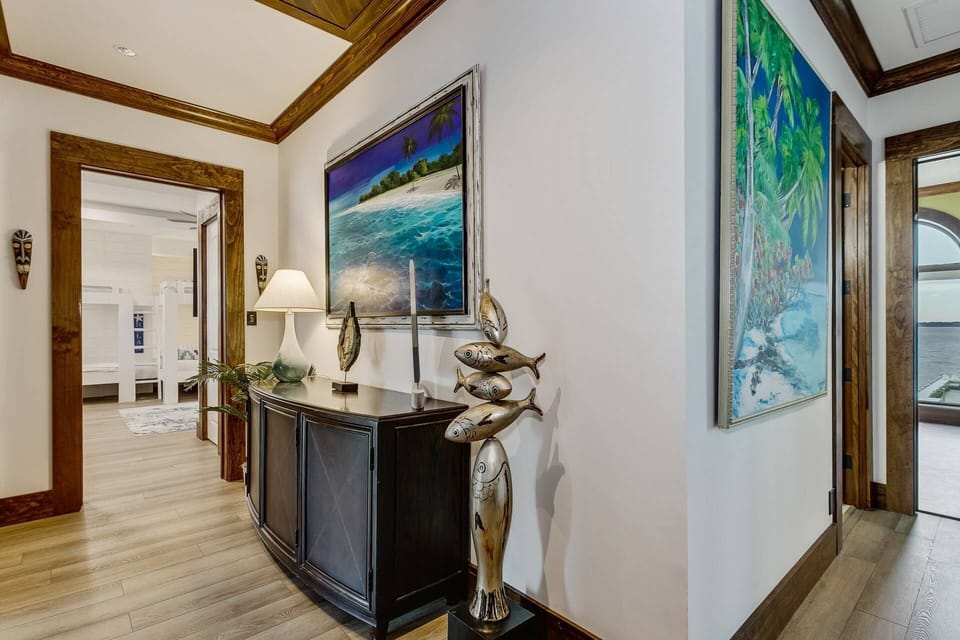 Gorgeous artwork and sculptures throughout the home