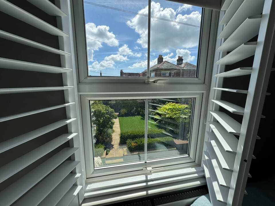 A view of the garden from the rear bedroom window.