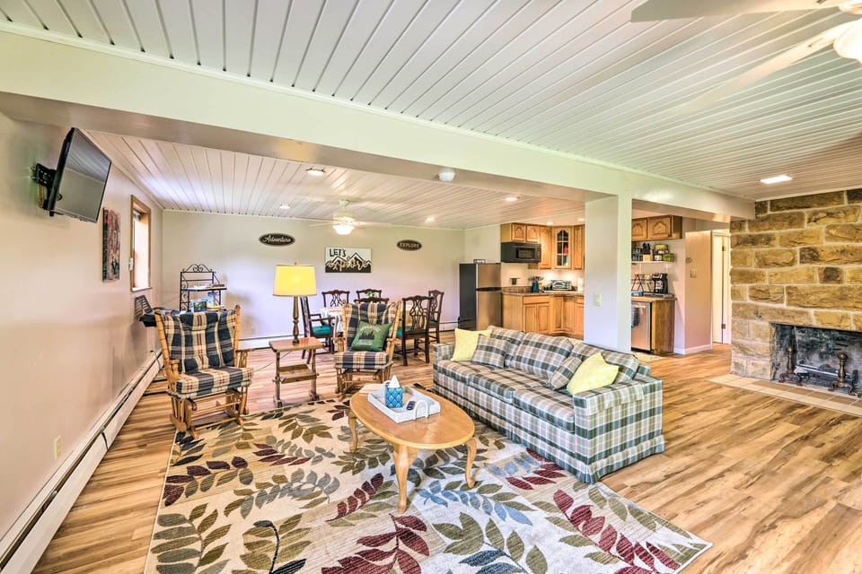 Main Living Space | Fireplace | Flat-Screen TV