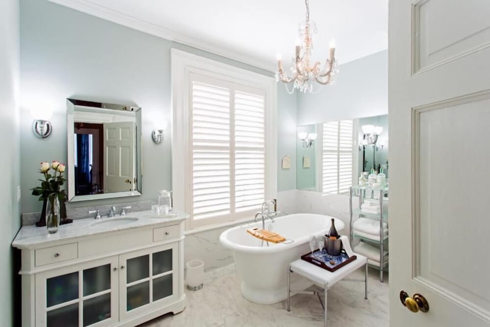 Shower, free toiletries, hair dryer, bathrobes