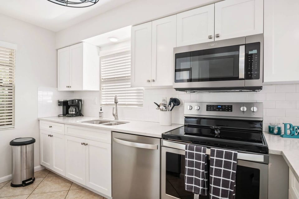 Enjoy updated, stainless steel appliances.