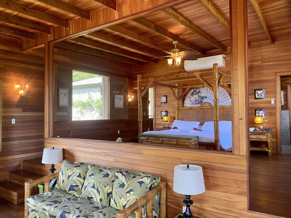 Premium bedding, blackout drapes, bed sheets