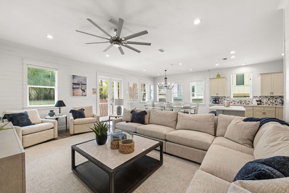 Open Living and Kitchen Area