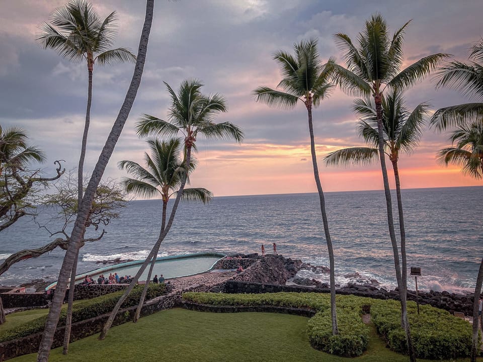 The Salt Water Pool at Sunset time