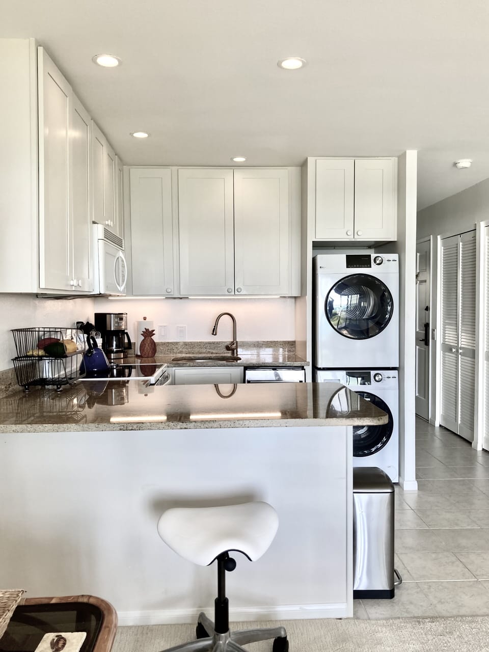 Washer & Dryer in Kitchen Area