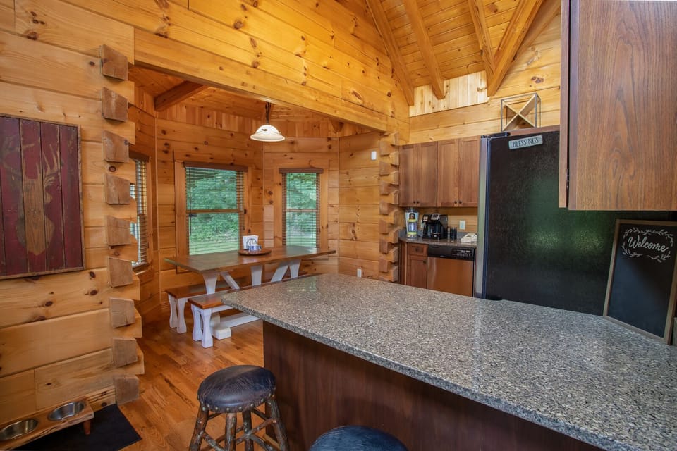 Kitchen Island and Dining Area