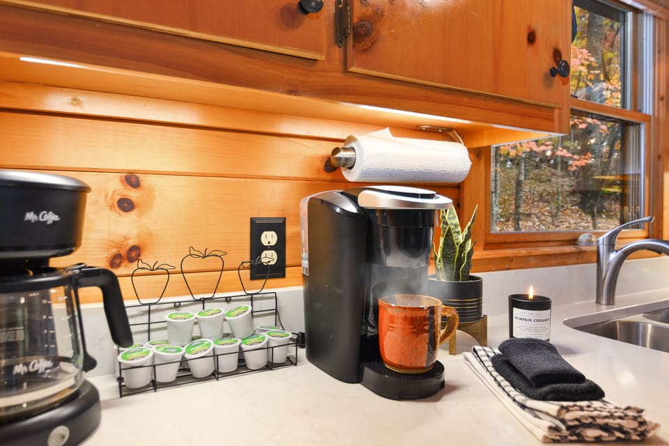 Keurig and Drip pot w/ coffee and creamer starter pack provided 