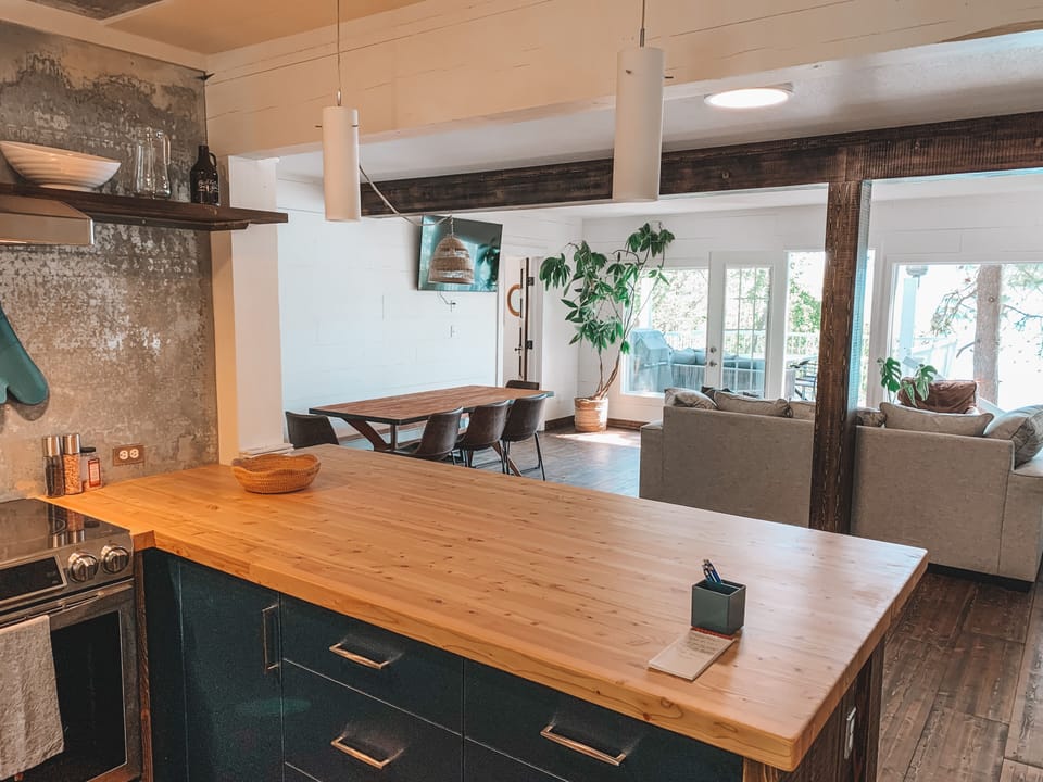 Updated kitchen with high-end appliances & amazing butcher block countertops