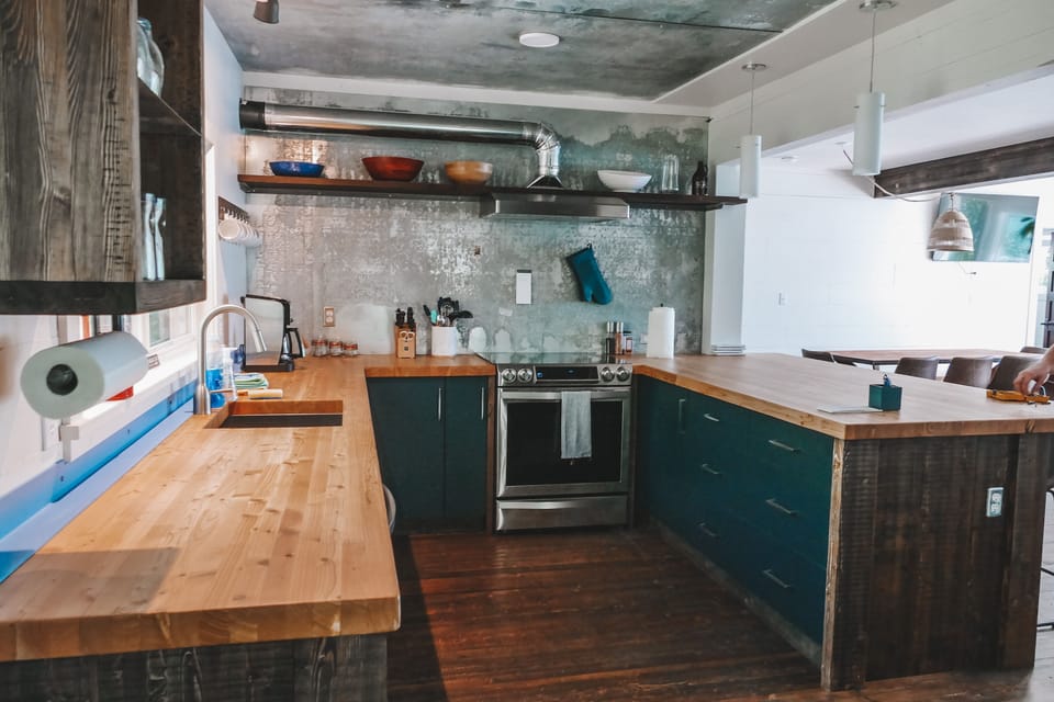 Updated kitchen with high-end appliances & amazing butcher block countertops