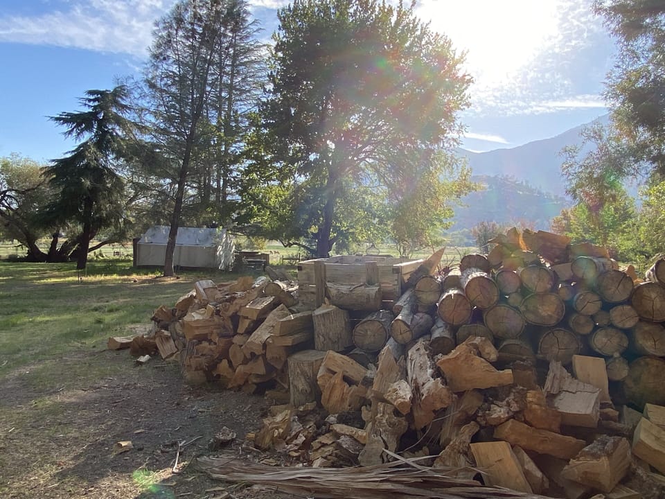 free access to firewood for those cold night of winter. 