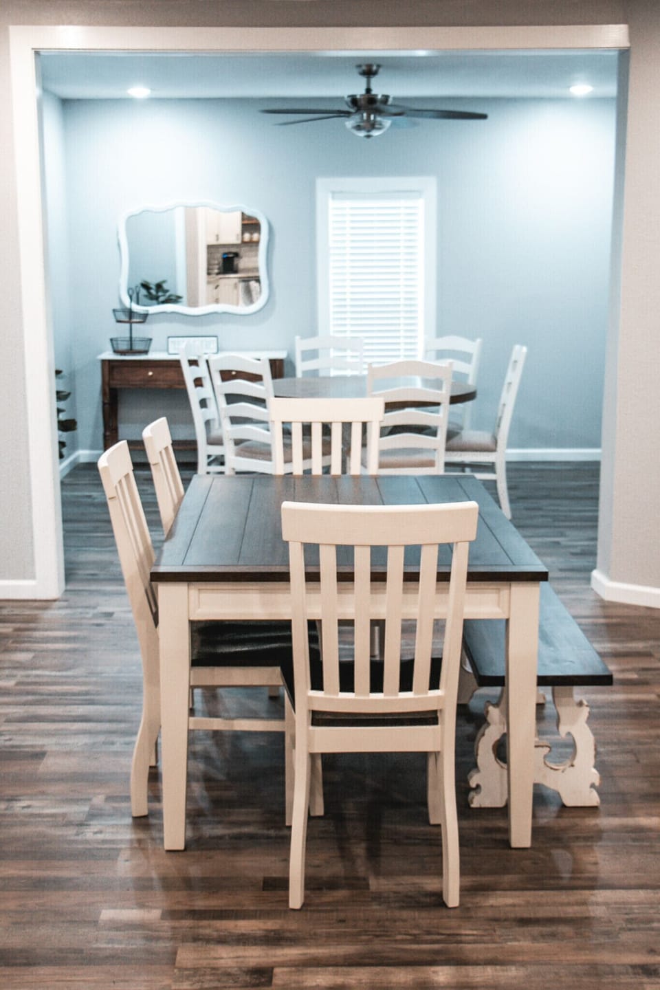 Dining room with seating for 15