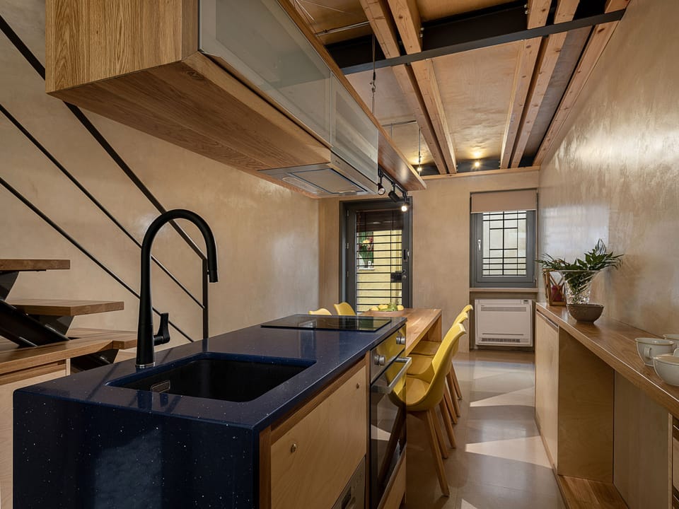 Deluxe Apartment | Private kitchen | Full-size fridge, microwave, oven, dishwasher