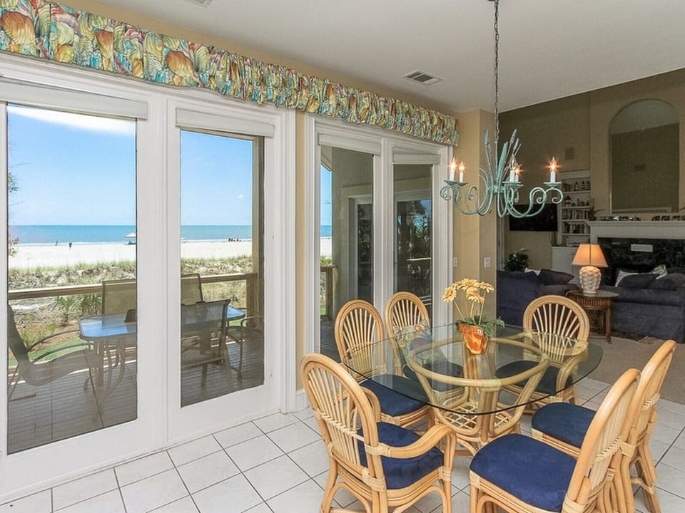 Kitchen Table with Ocean Views at 8 Long Boat