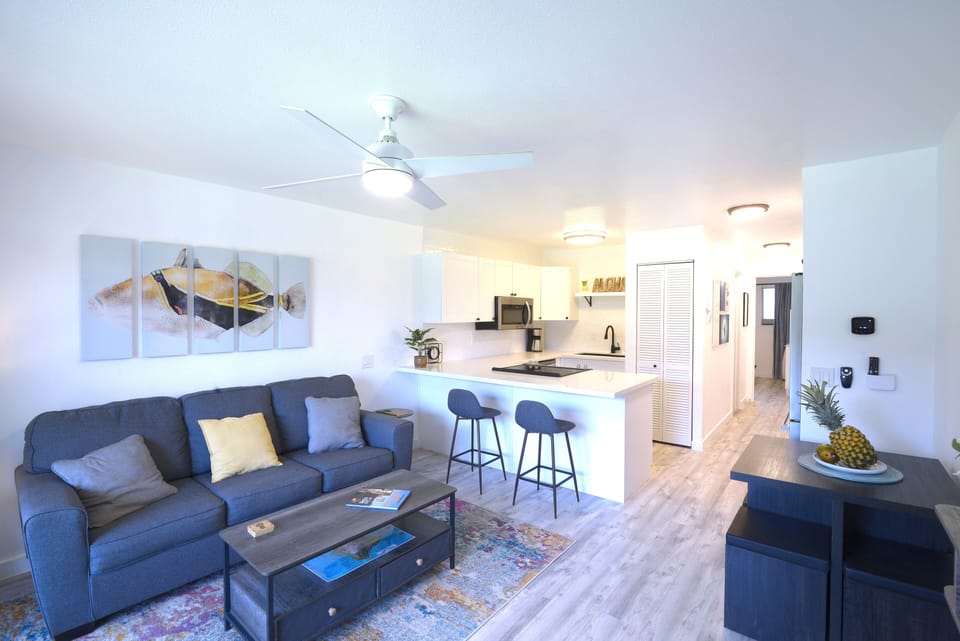 Newly remodeled open and modern living space complete with AC.