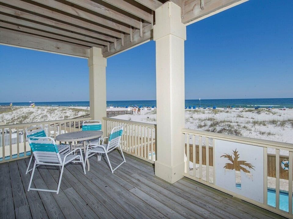 Looking out from deck
