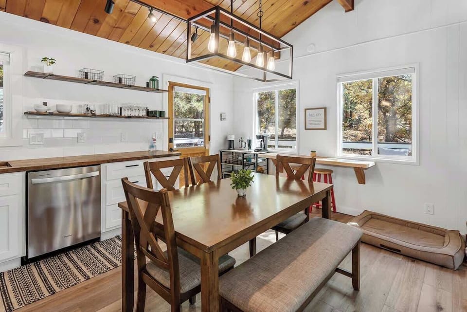 Dining in the kitchen