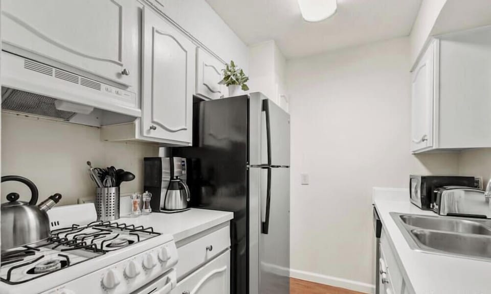 Fully stocked kitchen with pantry and dishwasher