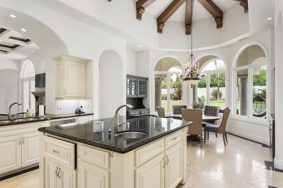 Your gourmet kitchen with extra seating for the more casual breakfast.