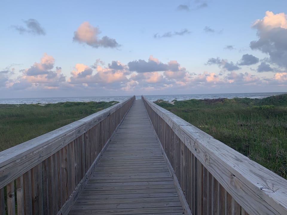 View from the bridge right outside the condo.