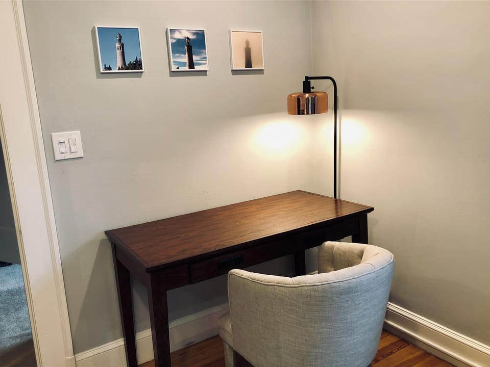 Workspace in master bedroom