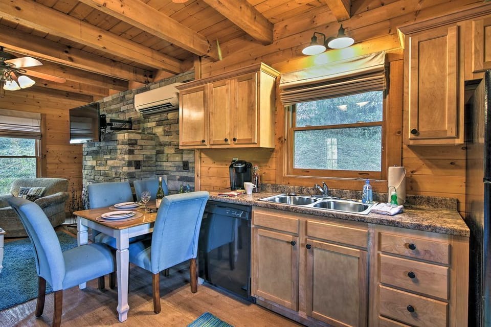 Enjoy dining in at the 4-person table.