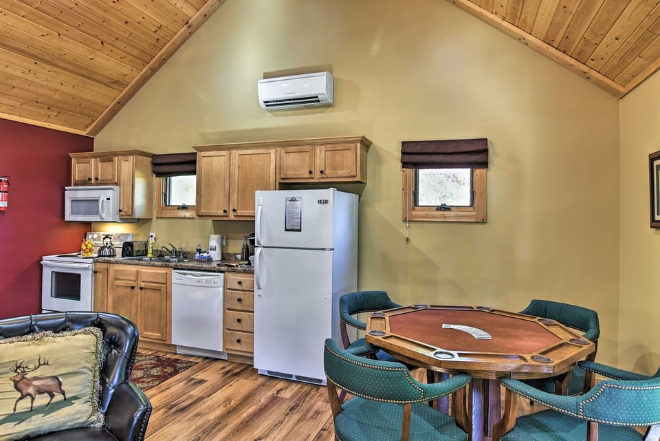 You’ll have plenty of space to store food in the cabinets.