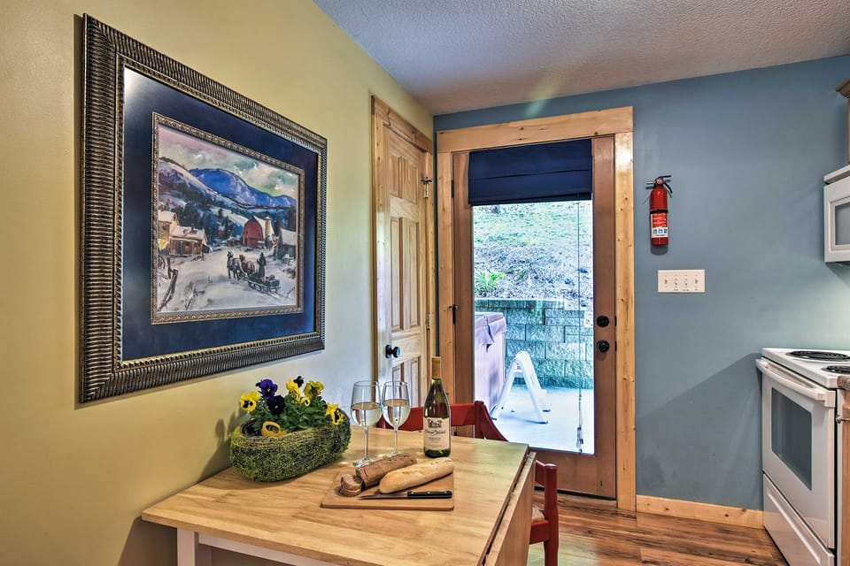 The dining table for 2 is perfect for feasts or extends for additional workspace!