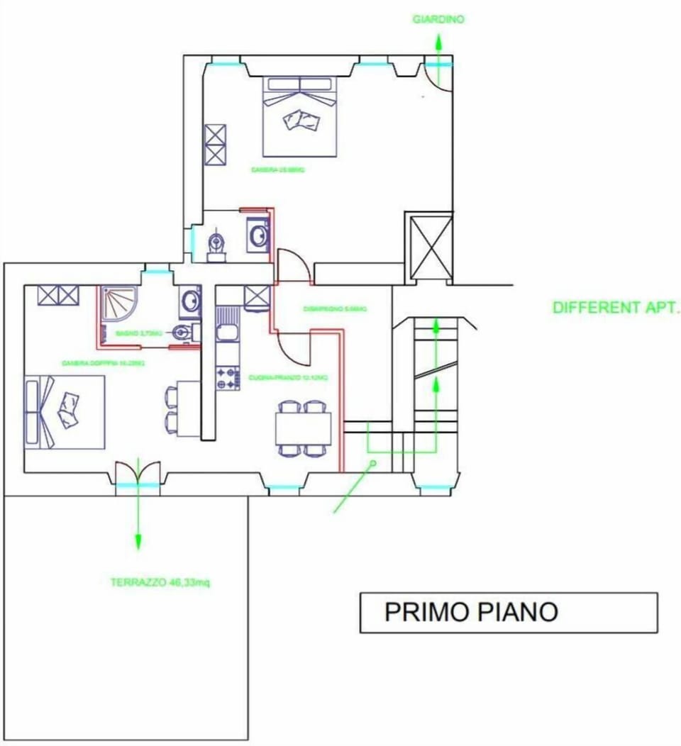Questa è la piantina dell'appartamento