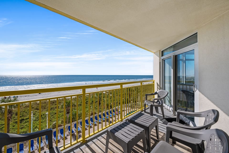 Have your morning cup of coffee while listening to the gentle waves rolling in.