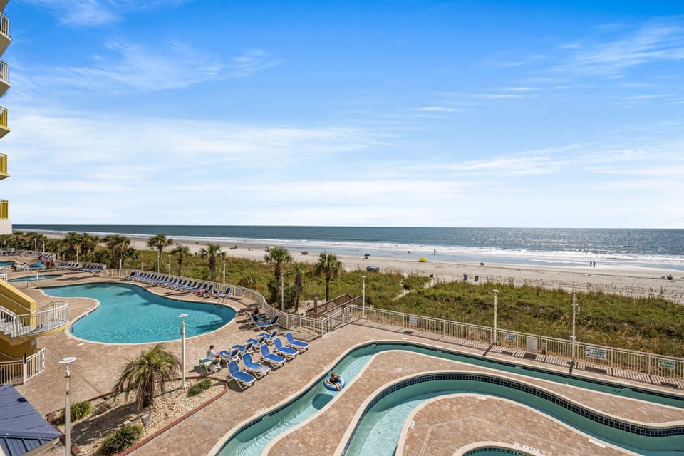 Watch the kids splash and play, while you rock the day away.
