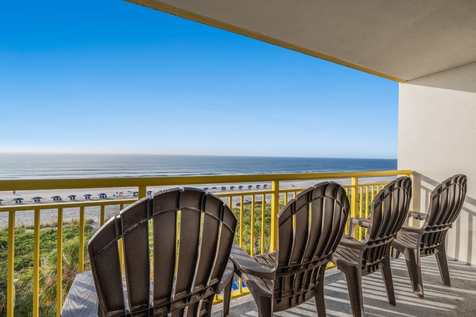 Grab a cup of joe and watch the waves coming in.