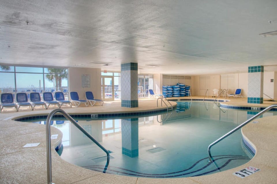 Take a splash in the indoor pool when you want a break from the sun.