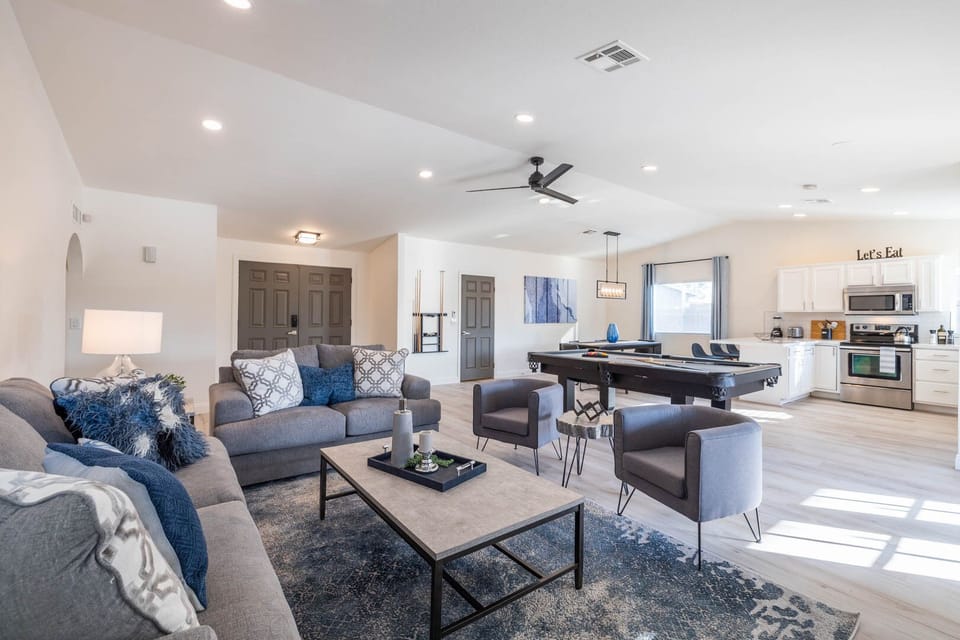 An open-concept living area