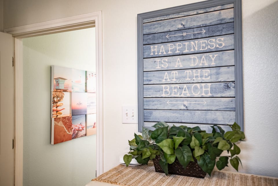 "Happiness is a day at the beach"