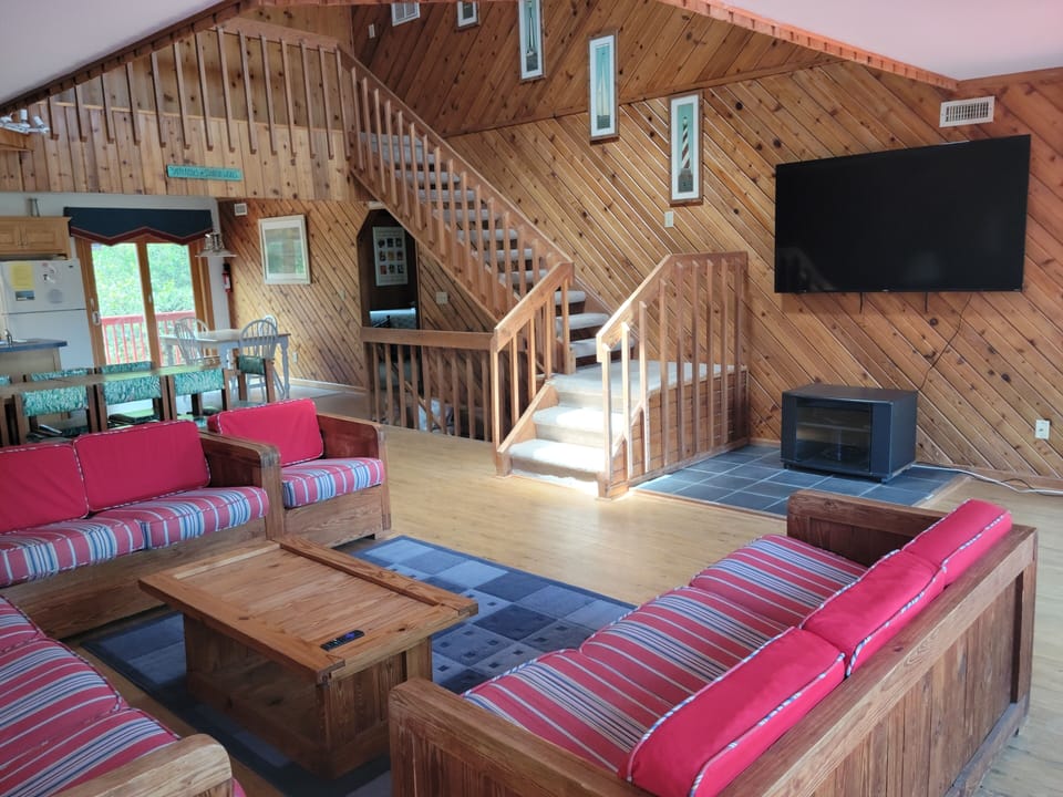 Spacious Family Room with 70" Smart TV