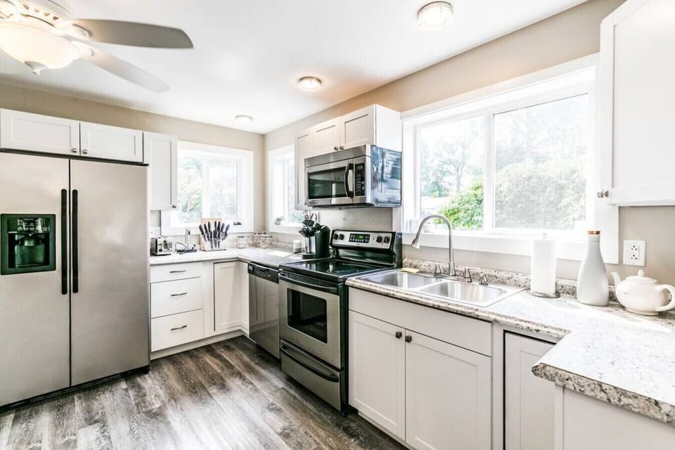 A kitchen that`s both stylish and functional.