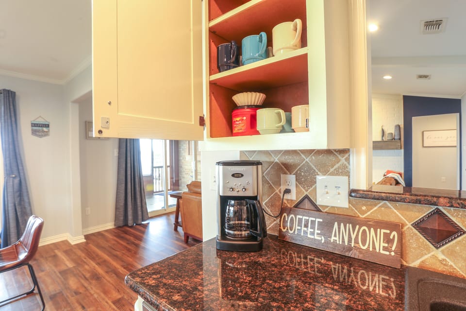 Well stocked coffee station