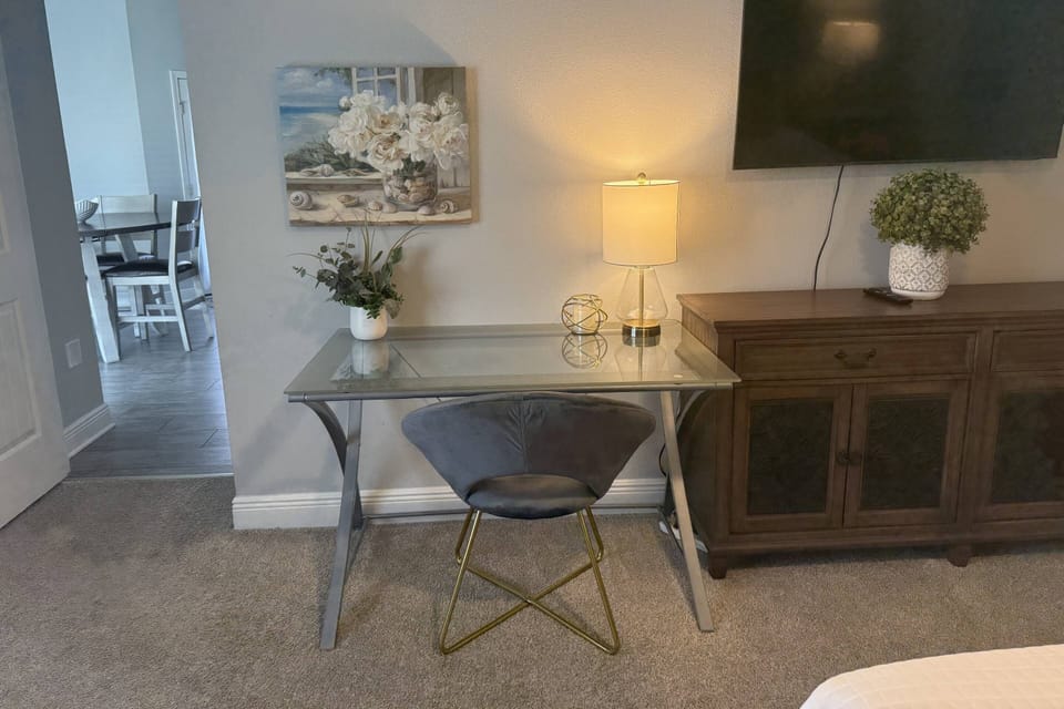 Desk in the primary suite
