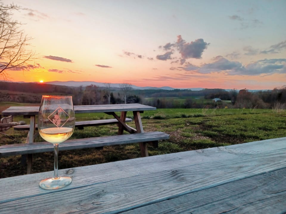 Sunset across the valley