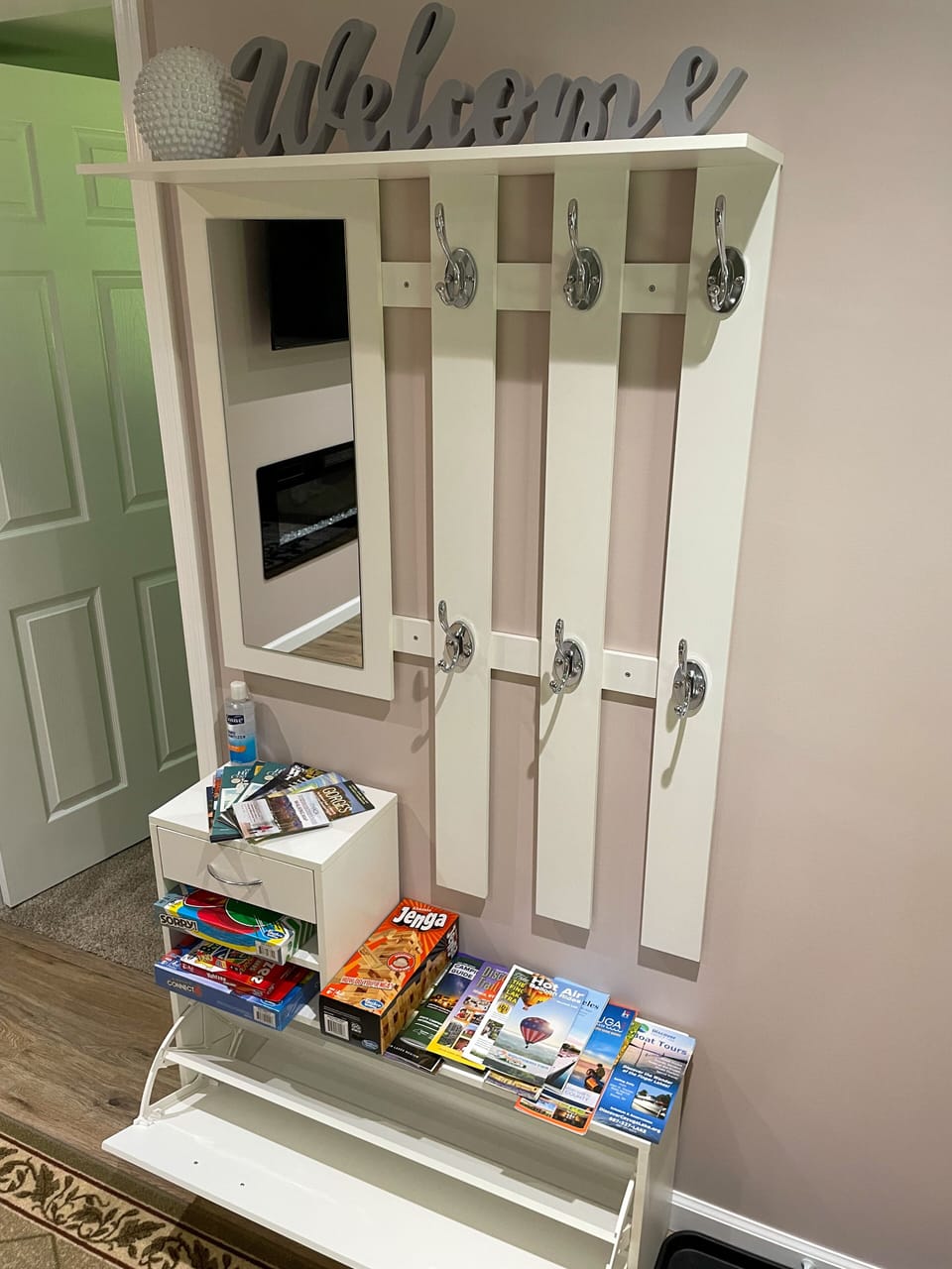 And again, the games, brochures, the storage. 